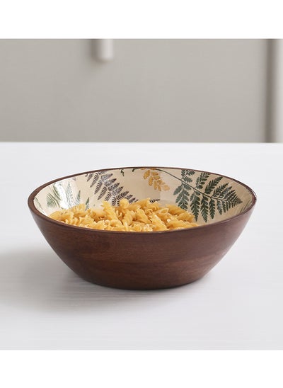 اشتري Botanica Wooden Salad Serving Bowl 24x24 cm في الامارات