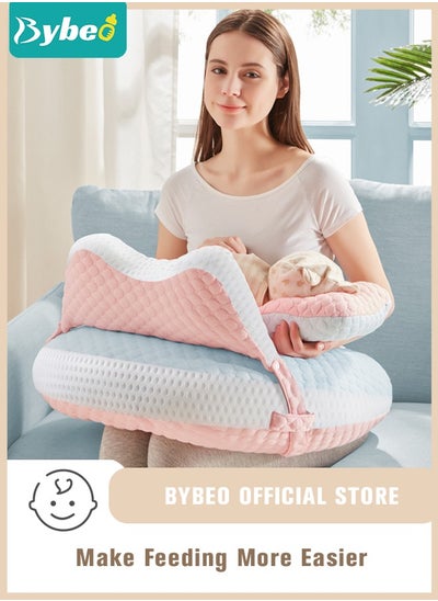 Buy Nursing Pillow for Breastfeeding, Multi-Functional Original Plus Size Breastfeeding Pillows Give Mom and Baby More Support with Removable Cotton Cover in UAE