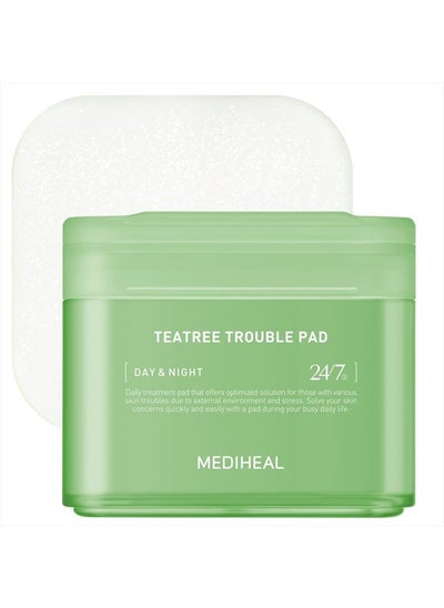 Buy Teatree Trouble Pad | Square Cotton Facial Toner Pads With Tea Tree & Lactobacillus | Soothing Pads To Calm Sensitive & Acne Prone Skin-| Vegan Face Gauze Pads | 100 Pads in UAE