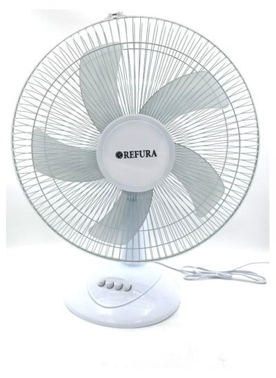 Buy Table fan 16 inches, 3 speeds, white color, 70 watts, RE-706 in Saudi Arabia