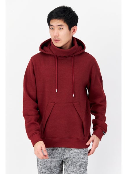 Buy Men Hooded Front Pocket Fleece Sweatshirts, Russet in UAE