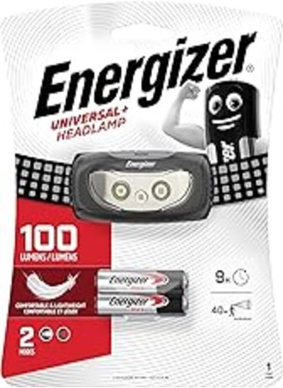 Buy Energizer Universal Plus LED Head Torch with Red Night Vision Light, For Indoor, Outdoor and Camping, Batteries Included in Egypt