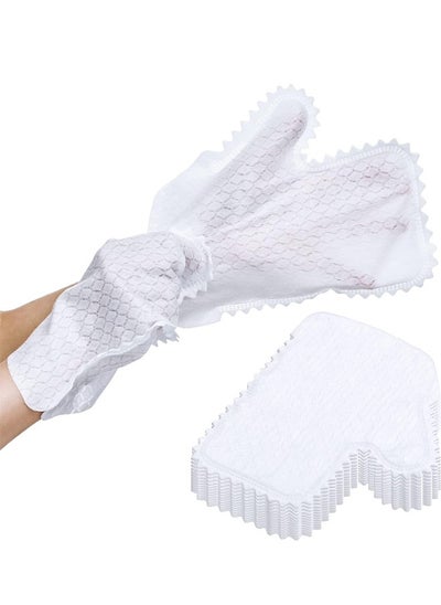 Buy 100 Pack Microfiber Dust Cloth Mitts, Dust Rags, Feather Dusters, Grab and Lock Dust, Washable, Reusable, Double-Sided Disposable Dust Mitts for Cleaning Pet Hair in Saudi Arabia