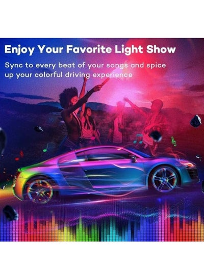 Buy LED Strip Lights for Car, Ultra Bright Music Sync, Smart App Control Multicolor, Sound Activated Under Dash USB Port LED Car Lights for Car,Truck, SUV, Jeep - KHF-7077 in Egypt