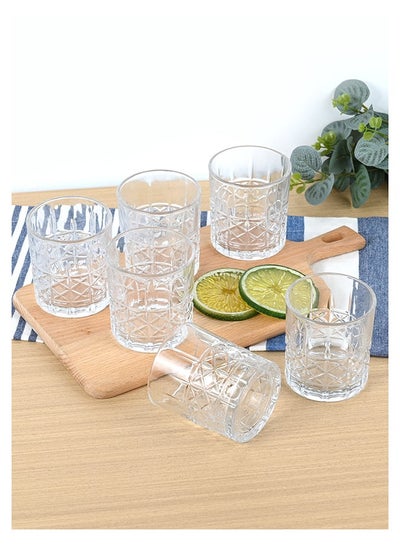 Embossed Old Fashioned Whiskey Glasses - Durable 300ml Glass Tumbler for  Cocktails, Water, Juice, Beer, Wine-Special Edition Glassware Set,  Dishware, Dishwasher Safe price in UAE | Noon UAE | kanbkam
