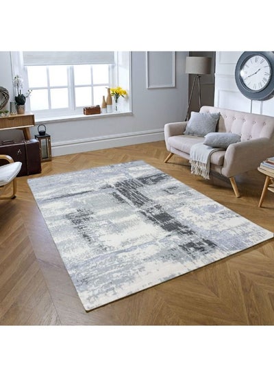 اشتري Handpicked Furniture Abstract Grey Rug, Ultra Soft Area Carpets For Bed Room, Living Room, And Dining Room, Antislip Floor Carpets, Easy To Clean, Made In Turkey في الامارات