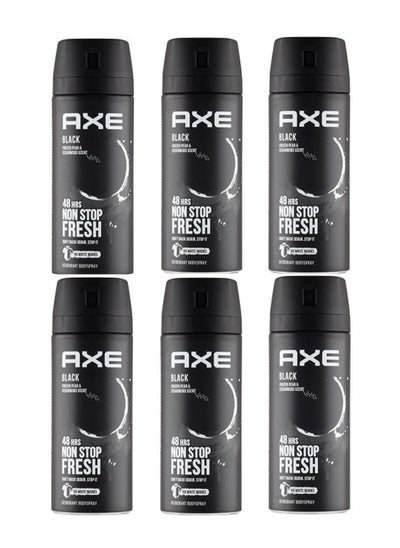 اشتري Non Stop Fresh Black Body Spray Deodorant (Pack of 6) في الامارات