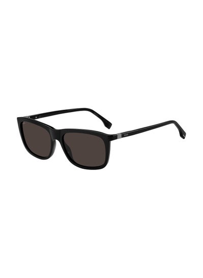 Buy Men's UV Protection Rectangular Sunglasses - Boss 1489/S Black 57 - Lens Size: 57 Mm in Saudi Arabia