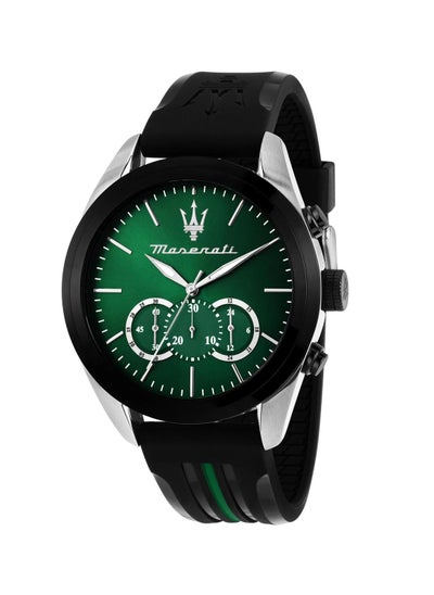 اشتري Men’s Traguardo Analog Green Dial Black Polyurethane Watch R8871612043 - 45mm في الامارات