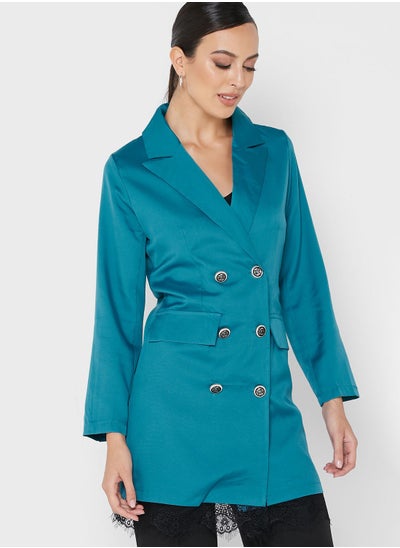 اشتري Button Detail Coat في السعودية