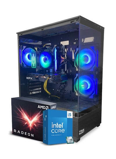 اشتري Gaming PC Intel Core i5-11400F/ H510 / RX580S/ 8GB RAM / 256GB SSD +1TB HDD/ TrueNort TN-19 270° Glass RGB Black Case/ Windows 11 Pro في الامارات