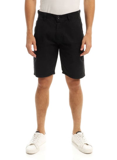 Buy Solid Casual Black Casual Short in Egypt