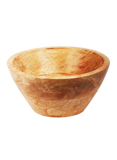 Buy NaturEdge 6 Inches Natural Acacia Wood Mixing Bowl Serving Bowl | 15X15X8 Cm| For Salad, Fruits, Dough, Food, And Table Decorations | Durable Wooden Kitchenware | Made In India in UAE