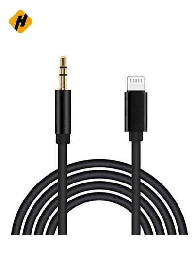 Buy Aux Cord for iPhone, Apple MFi Certified Lightning to 3.5mm Aux Cable for Car Compatible with iPhone 12 11 XS XR X 8 7 6 iPad iPod to Car Home Stereo Speaker Headphone, 3.3FT Black in UAE