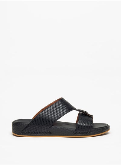 Buy Men's Textured Slip-On Arabic Sandals in UAE