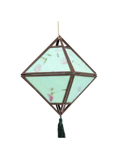 اشتري Rhombus Portable Lantern with Tassel Light Lamp for Diwali Spring Festival Home Decoration في الامارات