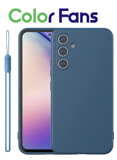 Buy Case for Samsung A54 5G Silicone Cover Soft Blue in UAE