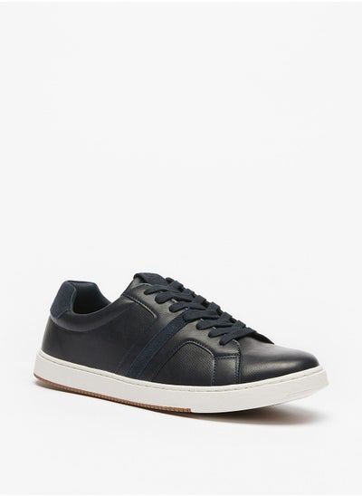 اشتري Mens Textured Sneakers with Lace Up Closure في الامارات