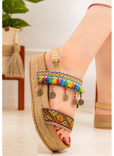 Buy K-9 Flat Sandal Burlap Colors - Beige in Egypt