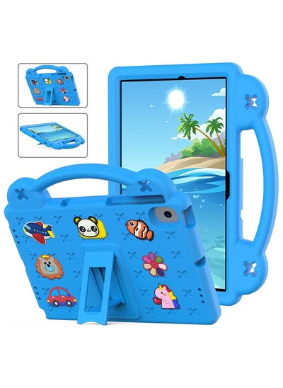 Buy Kids Case Compatible with Samsung Galaxy Tab A8 10.5 Inch 2021 (SM-X200/X205/X207), Heavy Duty EVA Foam Shockproof Cover Kids Proof Case with Stand (Blue) in Saudi Arabia