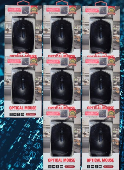 Buy 8 Pieces SmarTLink Optical Mice The Wired Professional Cool Mouse SL7006MS in Saudi Arabia