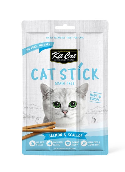 Buy Kit Cat Grain Free Cat Stick Salmon & Scallop 15g in UAE