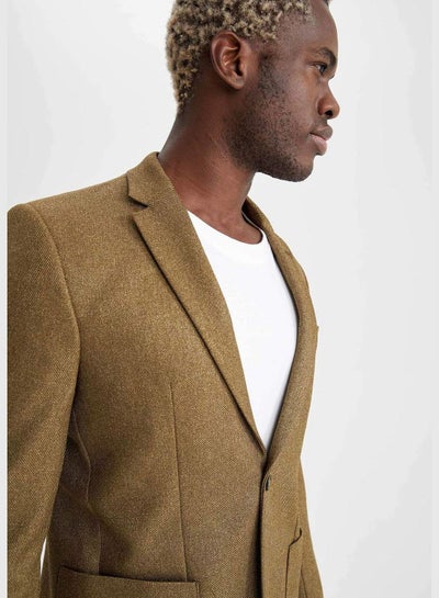 Buy Slim Fit Printed Blazer Jacket in Saudi Arabia