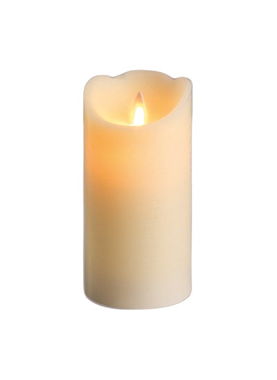 اشتري Kaemingk Led Waving Candle Wax Wave Topindoor Cream & Warm White 15Cm, 1 Piece في الامارات