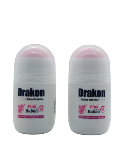 Buy Whitening Roll On Deodorant Pink Bubble 1+1 in Egypt