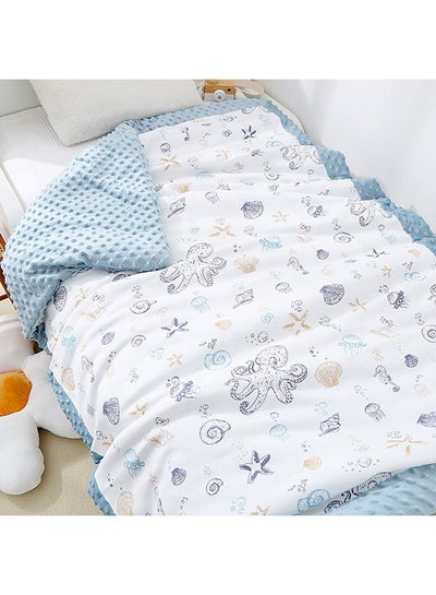 اشتري Baby Girls Blanket Thick and Warm Super Soft Infant Toddler Blanket Comforter with Raised Dots for Crib Cot Stroller 110cmX140cm في السعودية