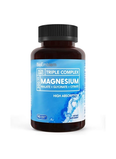 Buy BioEmblem Non-GMO Triple Magnesium (90 Capsules,300mg) in UAE