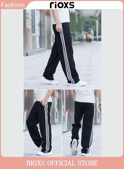 Buy Men's Sports Loose Pant Casual Running Jogging Workout Athletic Workout Trouser With Pockets in UAE