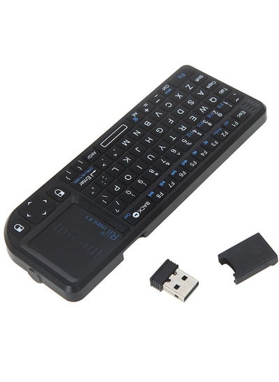 Buy Handheld 2.4G Wireless Keyboard Touchpad Mouse for PC Notebook Smart TV Black in Saudi Arabia