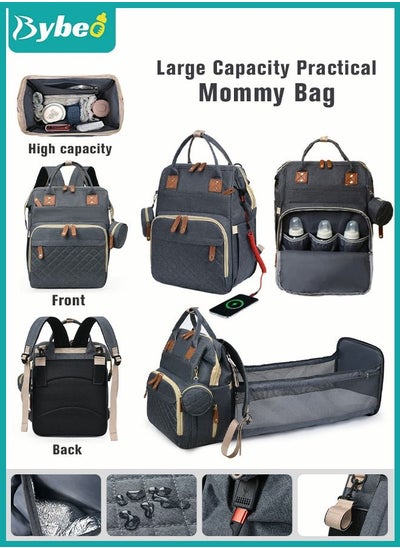 Buy 2024 New Style Baby Diaper Bag Backpack, Multifunction Diapers Changing Station for Boys Girls Outdoor and Travel, Infant Shower Gifts, Large Capacity USB Port in Saudi Arabia