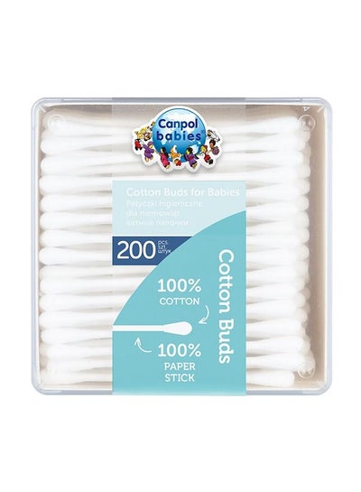Buy Canpol babies  Cotton Buds 200 pcs Environmentally friendly in Saudi Arabia