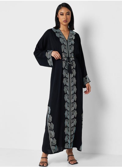 Buy Embellished Detail Abaya in UAE