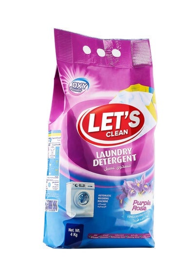 Buy Detergent Powder for Automatic Washing Machine 4kg Purple Rose in UAE