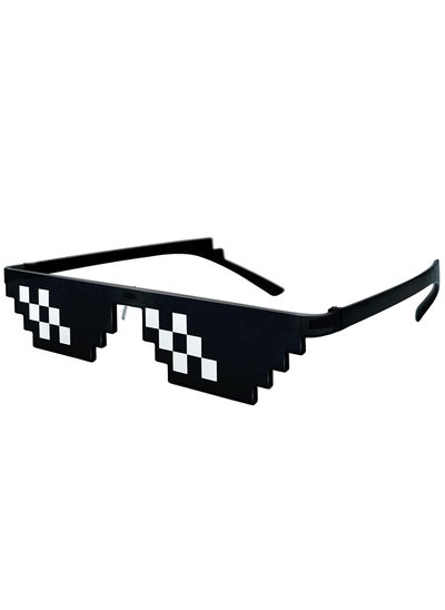 Buy Pixelated Party Glasses 12 Pixels Black in Saudi Arabia