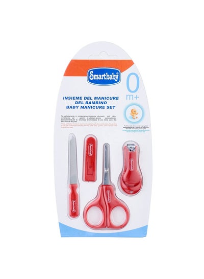 Buy SmartBaby Manicure Set, 4 Pieces - Red in Egypt