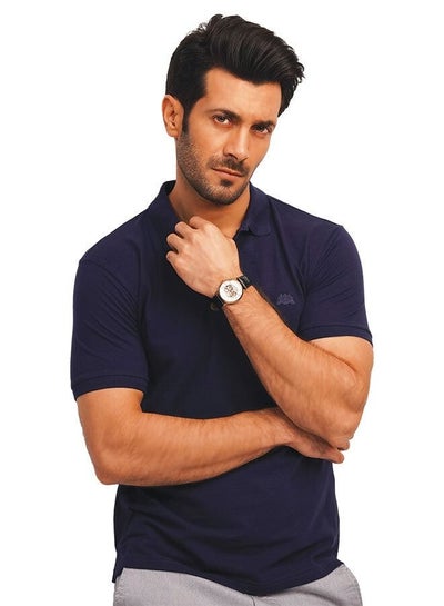 Buy Men's Comfortable Basic Navy Polo T-Shirt in UAE