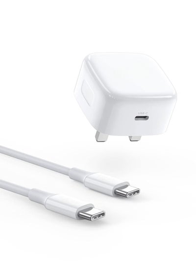 اشتري كيبل شاحن سريع ايفون 15 بقدرة 20 واط محول طاقة USB C قابل للطي مع كيبل 60 واط لايفون 15 برو ماكس/15 برو/15/15 بلس، ايباد، سامسونج، شاومي، ون بلس في السعودية