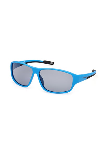 اشتري Men's Polarized Oval Shape Plastic Sunglasses SE636491D65 - Lens Size: 65 Mm - Matte Blue في السعودية