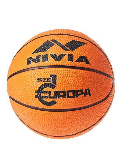 Buy Europa Basketball | Size: 1 | 8 Panels | Material Core Bladder Latex | Suitable for Hard Surface | Machine Stitched | Training/Match Ball for Kids in Saudi Arabia