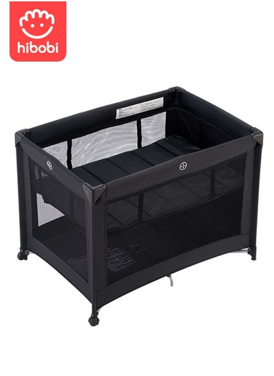 Buy Portable Playard with Bassinet in Black, Lightweight Packable and Easy Setup Baby Playard with Mattress and Travel Bag in Saudi Arabia