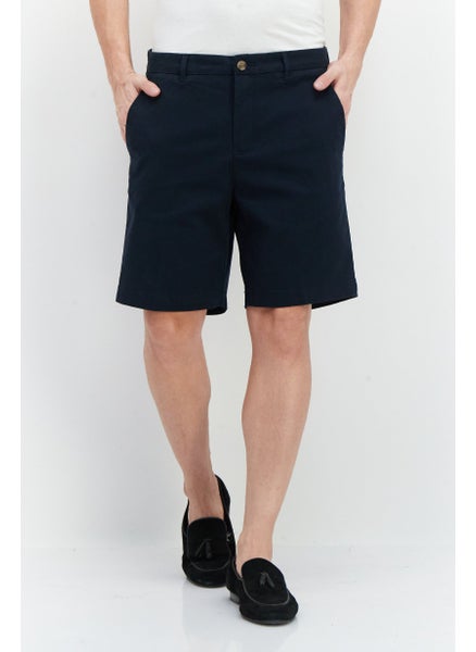 اشتري Men 9 Inseam Plain Basic Short, Dark Navy في الامارات