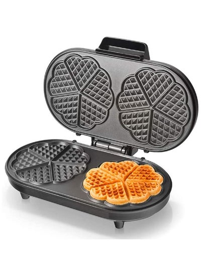 اشتري Double Heart Shaped Waffles Maker 1200W في الامارات