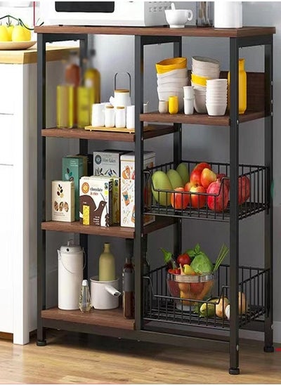 Buy Upgraded Multi Functional Compatible Design Kitchen Storage Rack Utility Microwave Oven Stand in Saudi Arabia