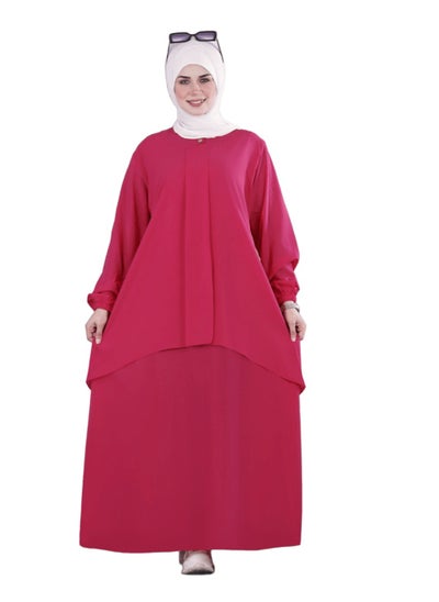 Buy Abaya material of crepe , one size, can be worn up to 100 kilos for women in Egypt