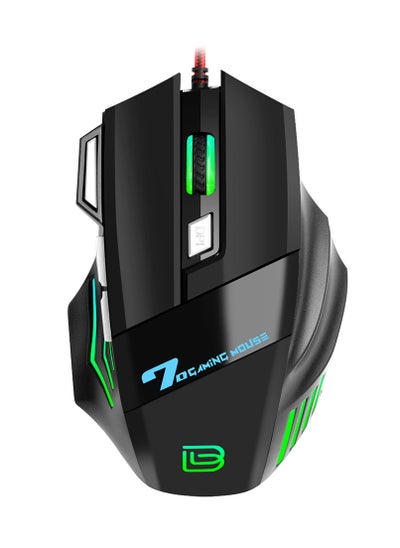 Buy BAJEAL G5 Wired Gaming Mouse RGB Gaming Mouse 7 Keys Ergonomic Mice 4-gear Adjustable DPI for PC Desktop Computer Black in Saudi Arabia