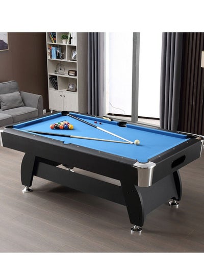 اشتري 7ft pool billiards table blue carpet with table tennis and dining table for Men and women indoor games. في الامارات